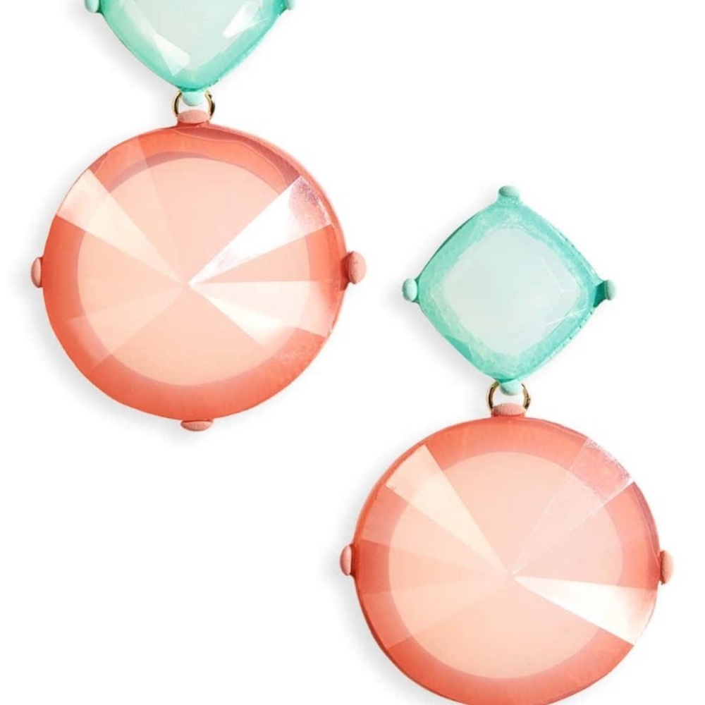 B.P. BICOLOR SHAPE DROP EARRINGS